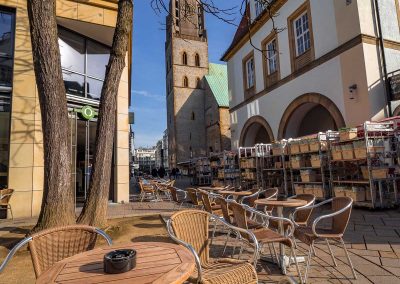 Straßencafes in der Bielefelder Altstadt